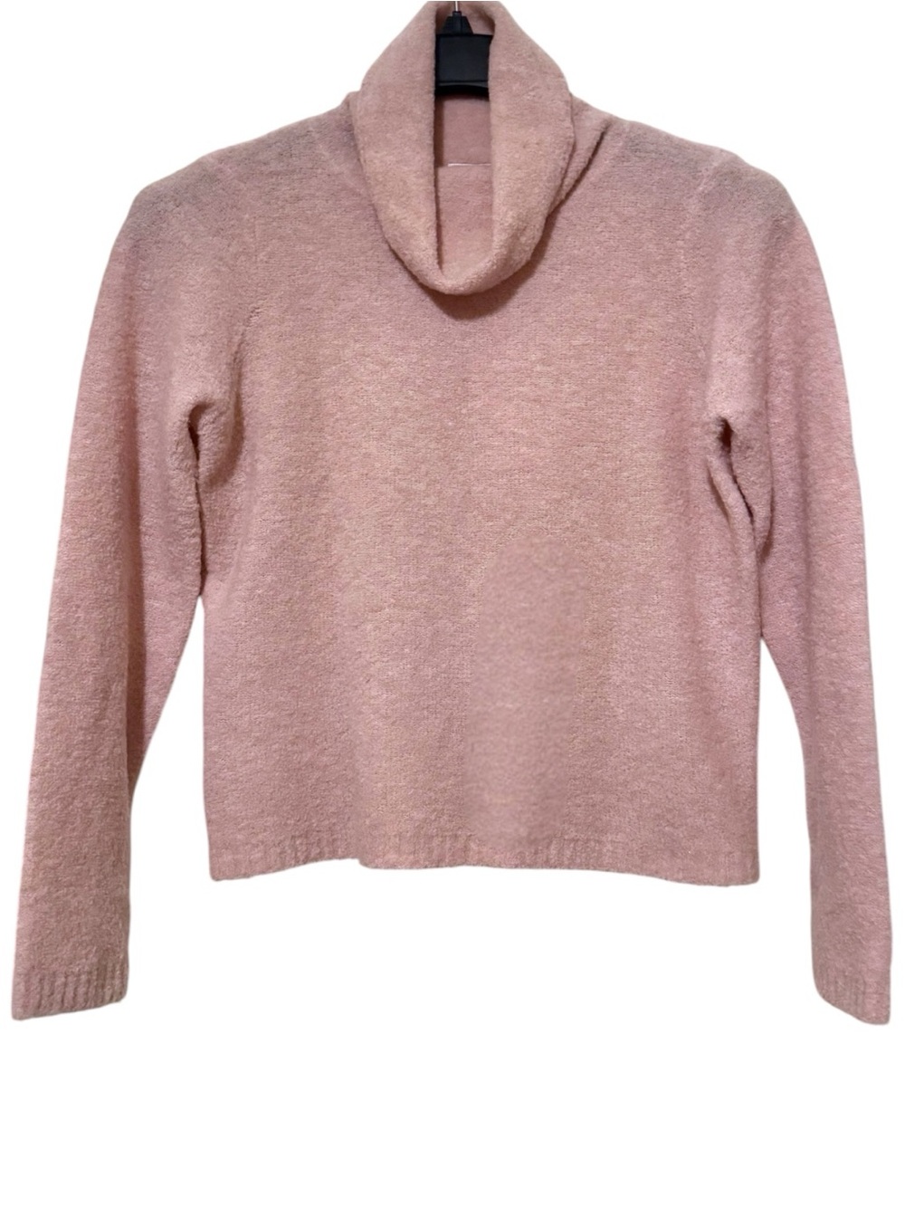 Laura Ashley 90’s Vintage Nubby Blush Pink Cowl Neck Wool Sweater Sz M Knitwear